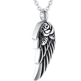 Angel Wing Feather Rose - Ash Lockets